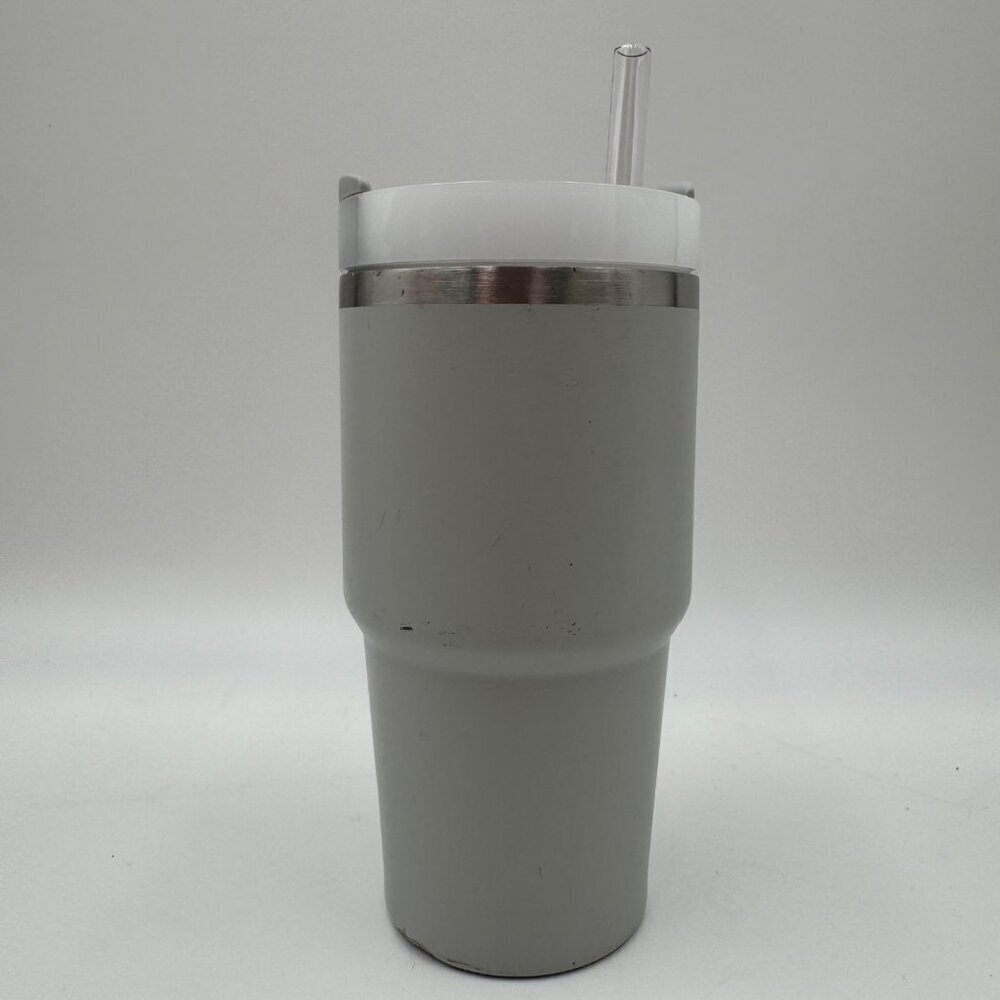 Stanley Insulated Stainless Steel Grey 20oz Cup with new Straw - Picture 3 of 8